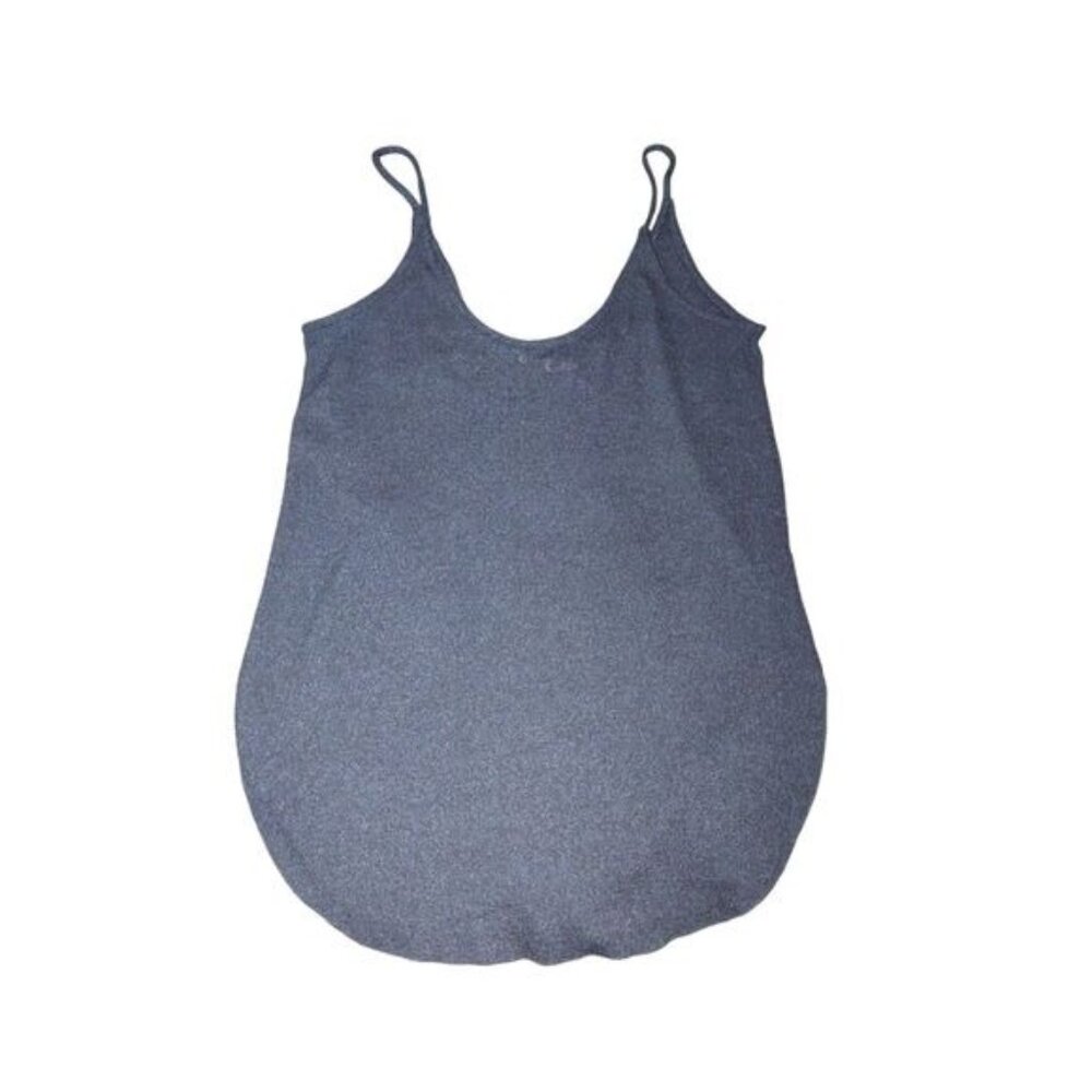 Zara Trafaluc Womens Tank Top S Navy Metallic Knit Sleeveless Y2K Minimalist‎